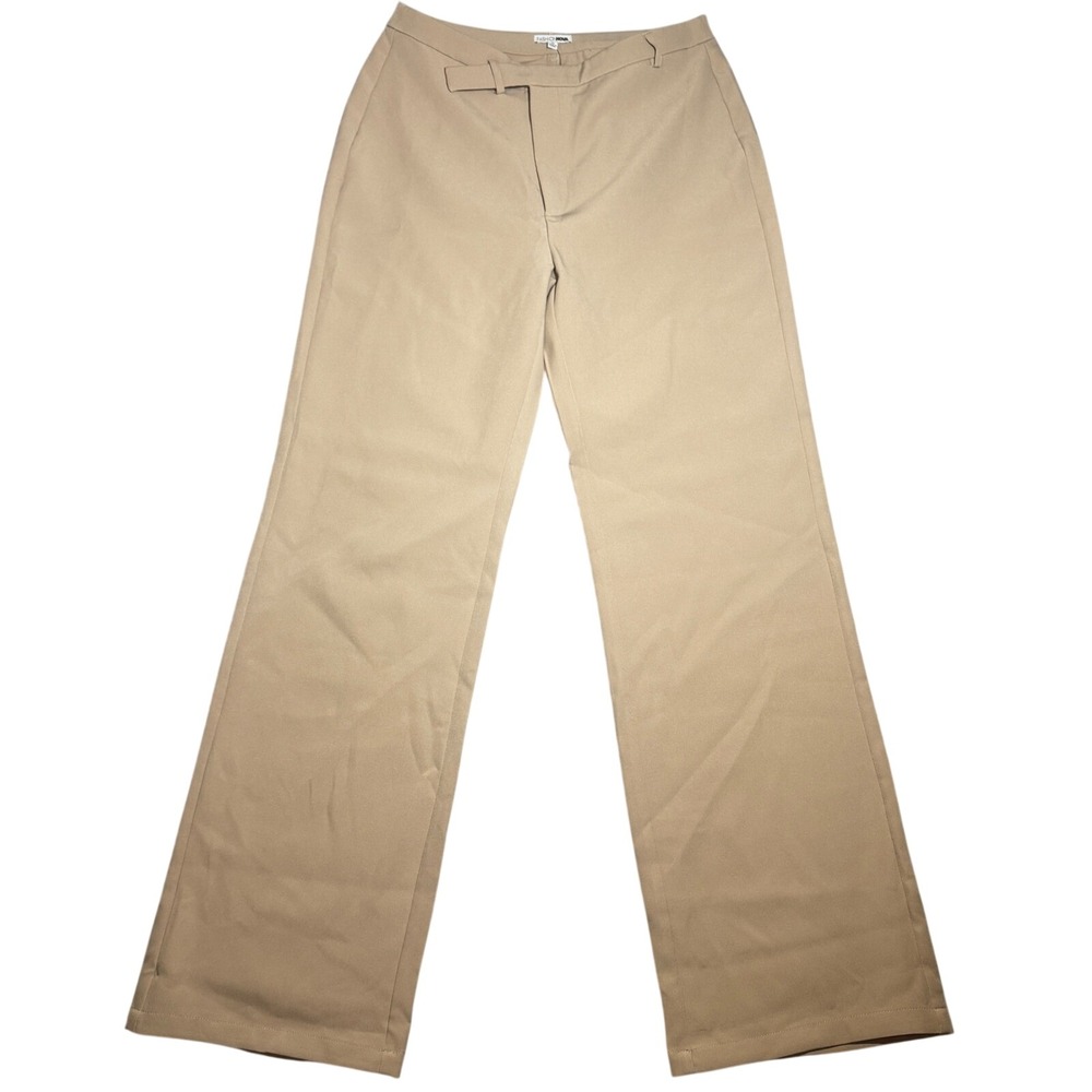 Fashion Nova Even The Odds Wide Leg‎ Pants Stone Tan High Waist XL CP5768BFN
